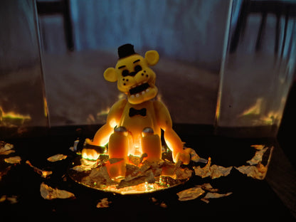 Epoxidharz Lampe mit Funko Five Nights at Freddy's Figuren – RGB LED Nachtlicht, Gaming Lampe, Geschenkidee für Horror-Fans