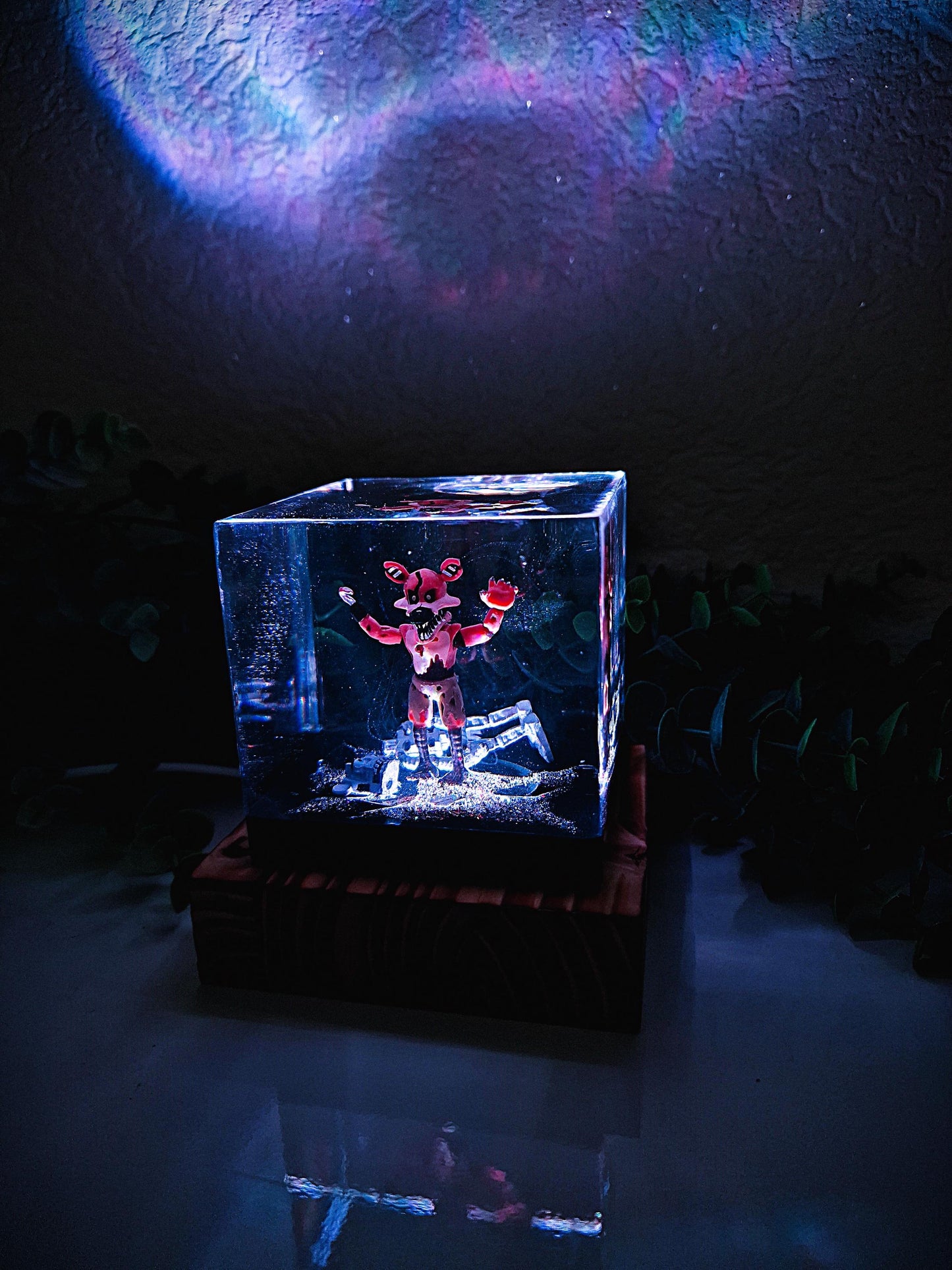 Epoxidharz Lampe mit Funko Five Nights at Freddy's Figuren – RGB LED Nachtlicht, Gaming Lampe, Geschenkidee für Horror-Fans
