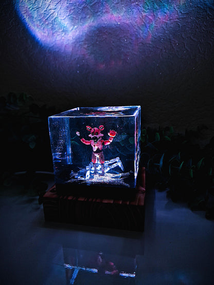 Epoxidharz Lampe mit Funko Five Nights at Freddy's Figuren – RGB LED Nachtlicht, Gaming Lampe, Geschenkidee für Horror-Fans