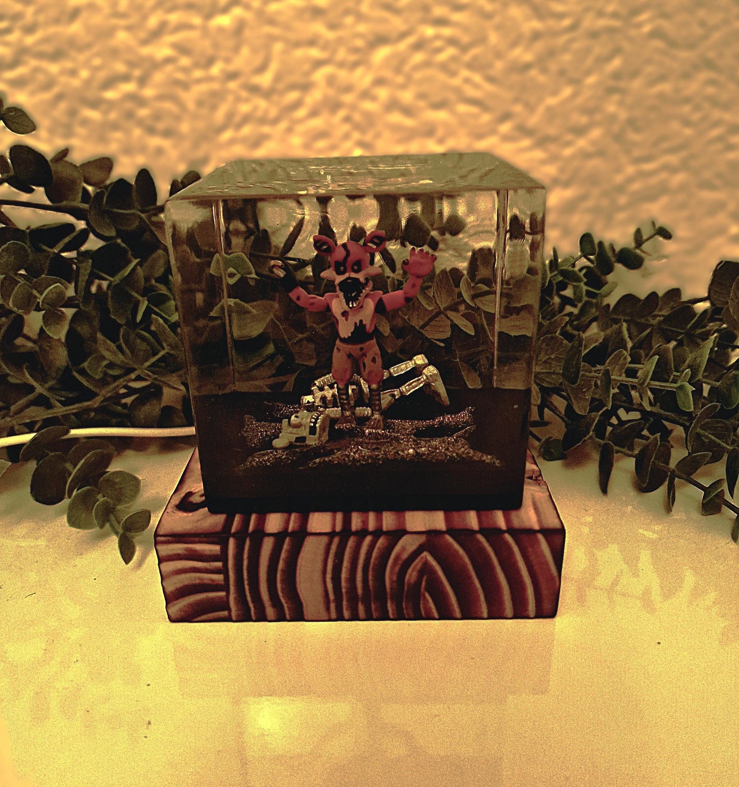 Epoxidharz Lampe mit Funko Five Nights at Freddy's Figuren – RGB LED Nachtlicht, Gaming Lampe, Geschenkidee für Horror-Fans