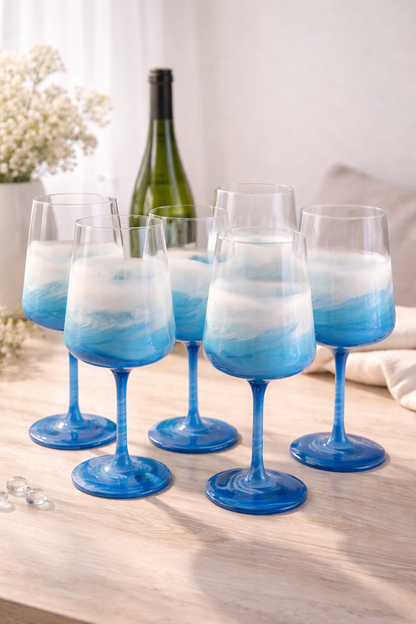 OceanWave – Handgemachte Weingläser