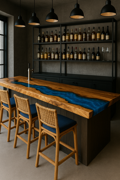 Epoxidharz-Arbeitsplatte oder Bartheke – Maßanfertigung nach Wunsch