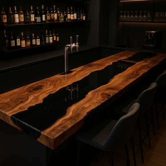 Epoxy resin worktop or bar counter – custom-made to your specifications