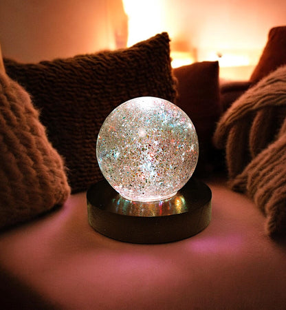 Epoxidharz Kugellampe – handgefertigtes Design-Nachtlicht
