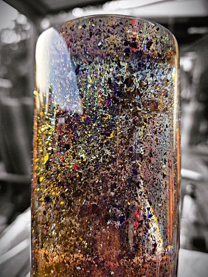 XXL epoxy resin lamp with color change – chameleon effect &amp; wooden base