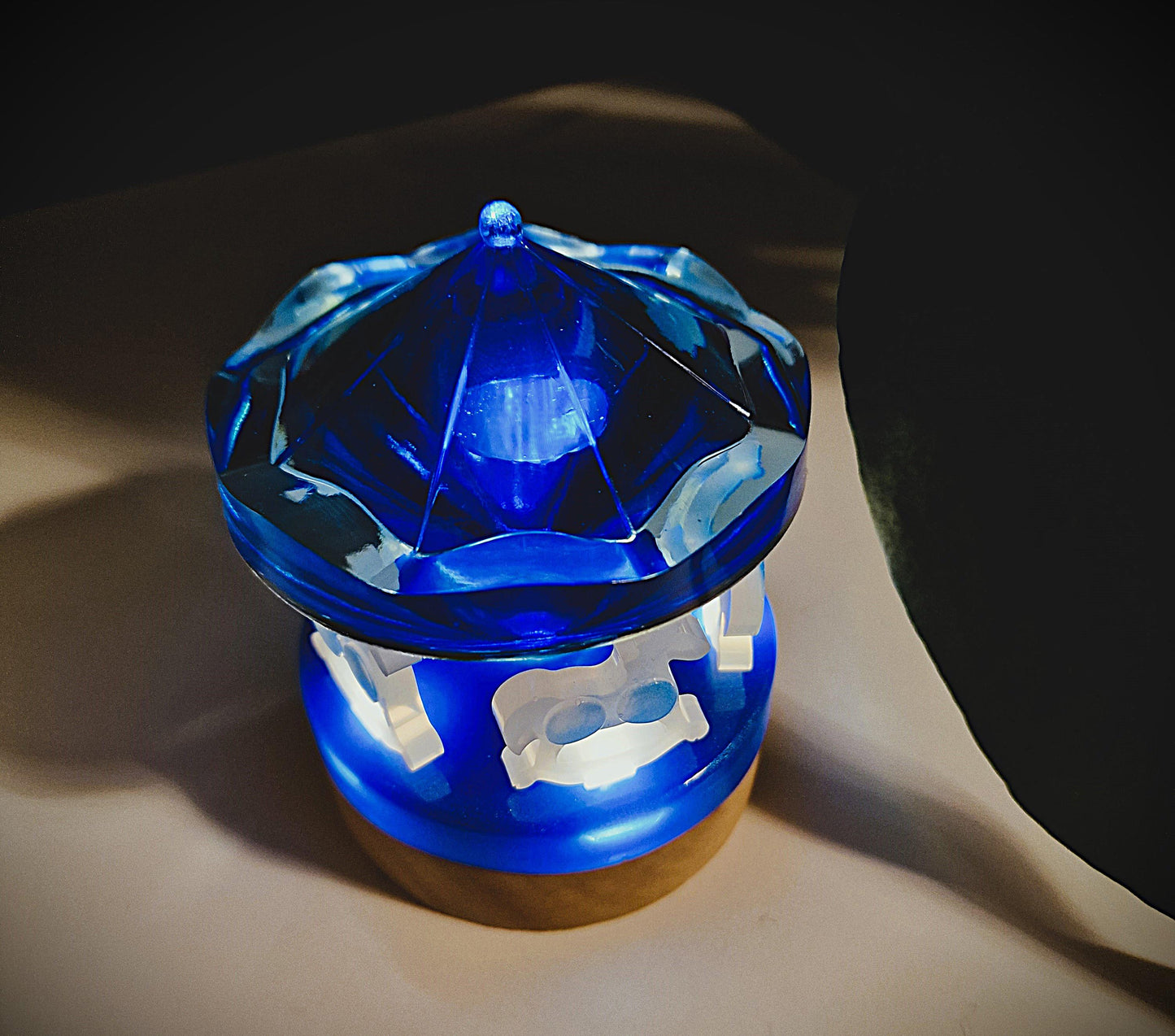 Children's carousel made of epoxy resin - night light with timer and customizable