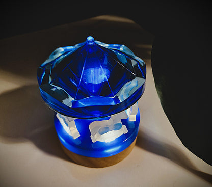 Children's carousel made of epoxy resin - night light with timer and customizable